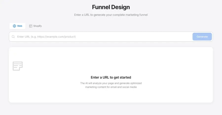 Paste URL interface